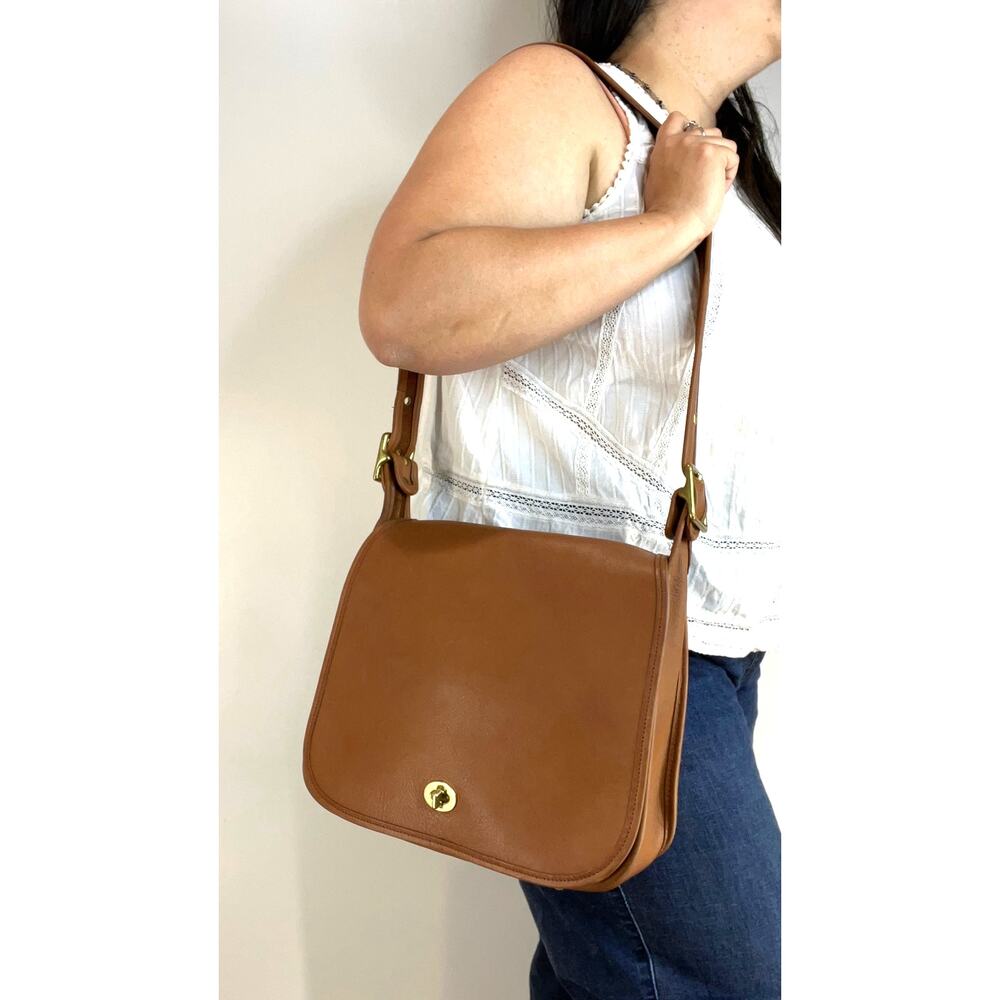 Vintage 90sCoach Stewardess Bag British Tan Leather Handbag Crossbody